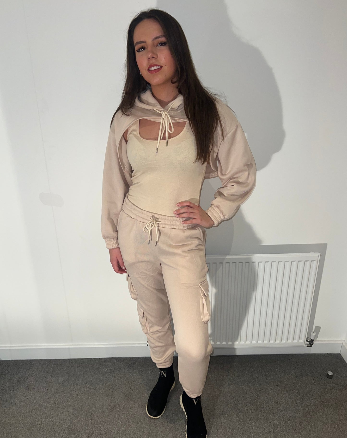 Beige 3 Piece Tracksuit