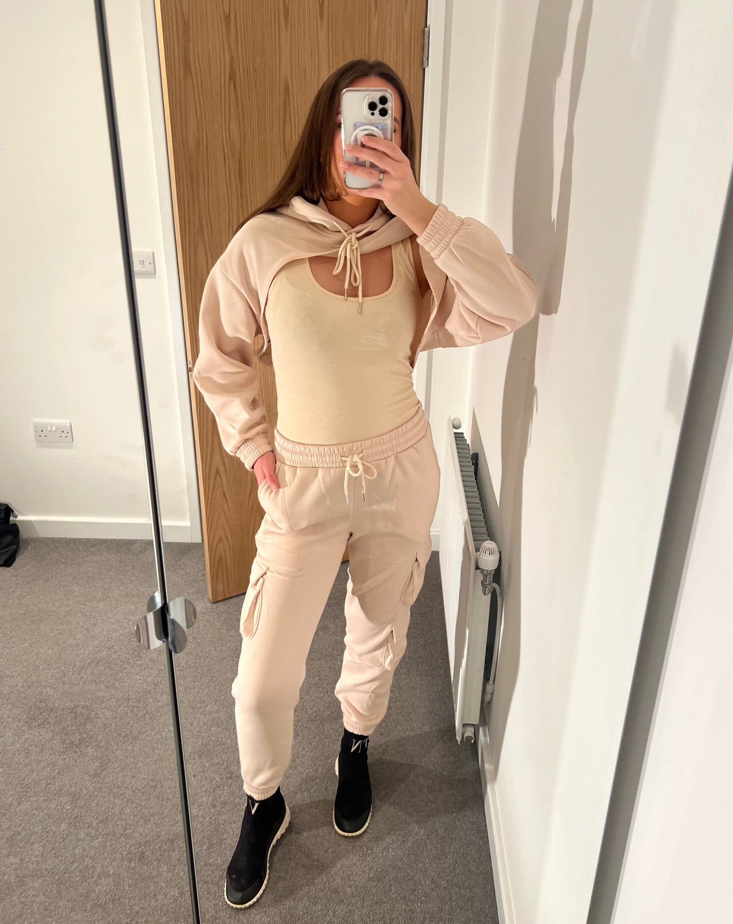 Beige 3 Piece Tracksuit